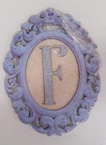 Quadro Letra F em Mdf Azul Quadro Letra F em Mdf Azul