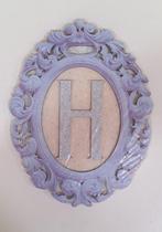 Quadro Letra H em Mdf Azul Quadro Letra H em Mdf Azul