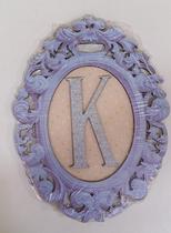 Quadro Letra K em Mdf Azul Quadro Letra K em Mdf Azul