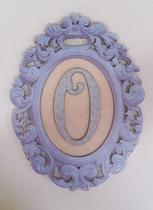 Quadro Letra O em Mdf Azul Quadro Letra O em Mdf Azul