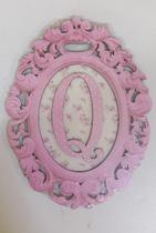 Quadro Letra Q em Mdf Rosa Quadro Letra Q em Mdf Rosa