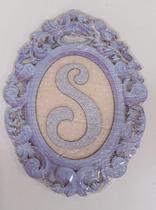 Quadro Letra S em Mdf Azul Quadro Letra S em Mdf Azul