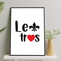 Quadro Letras Beletrista Profissões Decorativo 28x40cm