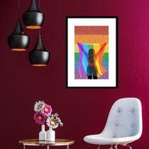 Quadro Levante a Bandeira LGBT - 60x48cm Quadro Levante a Bandeira LGBT - 60x48cm