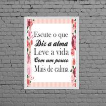 Quadro Leve A Vida Com Mais Calma 24x18cm - com vidro