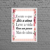 Quadro Leve A Vida Com Mais Calma 24x18cm