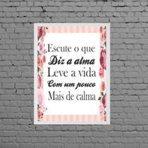 Quadro Leve A Vida Com Mais Calma 33X24Cm - Com Vidro