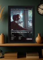 Quadro Lil Peep Come Over When. (Dark) Com vidro e Moldura Tamanho:21cm x 30cm (A4)