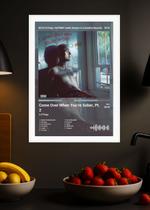 Quadro Lil Peep Come Over When You're. (Colored) Com Vidro Branca Tamanho:21cm x 30cm (A4)
