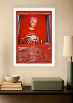 Quadro Lil Peep HELLBOY (Colored) Com Vidro e Moldura Tamanho:21cm x 30cm (A4)