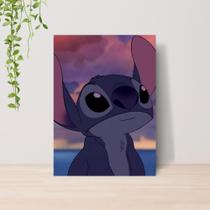 Quadro Lilo e Stitch Infantil A4 Placa MDF 12