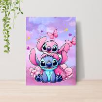 Quadro Lilo e Stitch Infantil A4 Placa MDF 19