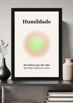 Quadro Limites/Humildade com Vidro e Moldura Preta Tamanho:21cm x 30cm (A4)