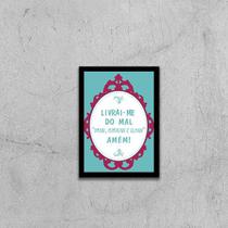 Quadro Livrai-me do Mal Amado, Humorado 33x24cm - com vidro