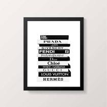 Quadro Livros Da Moda Fashion 24x18cm - com vidro