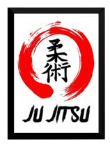 Quadro Logo Jiu Jitsu Decoração Academia Arte Marcial Dojo
