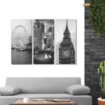 Quadro londres big ben, tower bridge e london eye