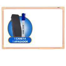 Quadro Lousa Branco 40x30cm MDF Carvalho + 1 Caneta + 1 Apagador Quadro Lousa Branco 40x30cm MDF Carvalho + 1 Caneta + 1 Apagador