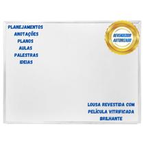 Quadro Lousa branco 60x40Cm Moldura de aluminio para aviso anotações lembrete fixado fixo na parede