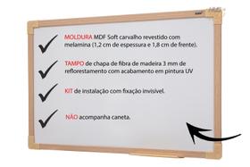 Quadro Lousa Branco UV Soft Colors 60X40 Mold Carvalho Stalo Quadro Lousa Branco UV Soft Colors 60X40 Mold Carvalho Stalo