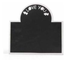 Quadro Lousa De Avisos Love You Em Madeira - comercial olv