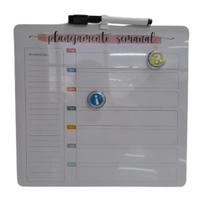 Quadro lousa de planejamento semanal tarefas recados anotacoes e aviso magnetica planner caneta ima Quadro lousa de planejamento semanal tarefas recados anotacoes e aviso magnetica planner caneta ima