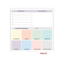 Quadro Lousa Magnética Planner Recados - Modelo 3 Checklist