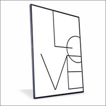 Quadro Love Canvas Com Vidro