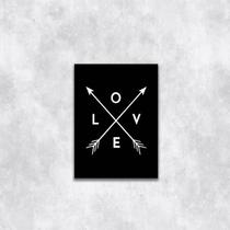Quadro Love Com Flechas 33x24cm - com vidro