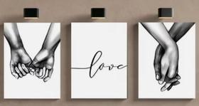 Quadro love / mãos - 3 und