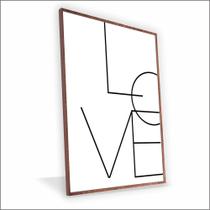 Quadro Love Vinil Com Vidro