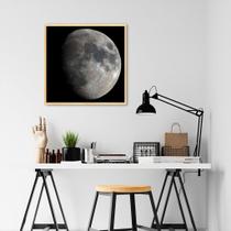 Quadro Lua 43x43 Caixa Marfim Moldura Caixa, Marfim