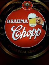 Quadro Luminoso Decorativo Cerveja Brahma Chopp Retrô Vintage Estilo Antigo Bar Boteco Churrasqueira