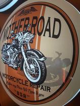 Quadro Luminoso Decorativo Moto Mother Road Led Bivolt p/ Bar Boteco Churrasqueira Garagem