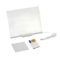 Quadro Luminoso Led 7 Canetas Quadro de Mesa para Anotações Quadro Luminoso Led 7 Canetas Quadro de Mesa para Anotações