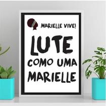 Quadro Lute Como Marielle 24X18Cm - Com Vidro