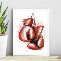 Quadro Luva De Boxe - Aquarela 45x34cm Quadro Luva De Boxe - Aquarela 45x34cm
