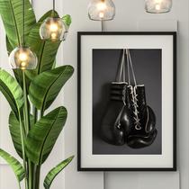 Quadro Luvas de Boxe Preta - 60x48cm