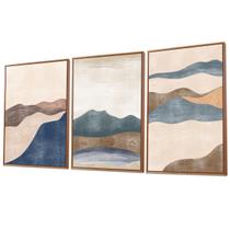 Quadro Luxo Areia Do Deserto Canvas com Moldura 129x53cm Quadro Luxo Areia Do Deserto Canvas com Moldura 129x53cm
