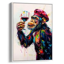 Quadro Macaco Somemelier em Pintura