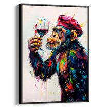 Quadro Macaco Somemelier em Pintura