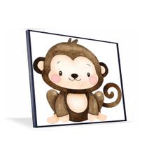 Quadro Macaquinho Vinil Com Vidro