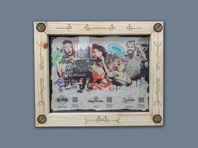 Quadro Madeira Pinus Impressa 43x35cm E Proteção Acrílica Quadro Madeira Pinus Impressa 43x35cm E Proteção Acrílica