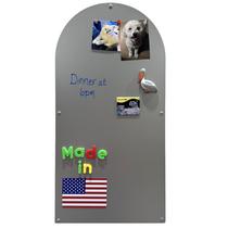 Quadro Magnético 38x76 cm Arqueado Prata Metálico Sem Moldura Quadro Magnético 38x76 cm Arqueado Prata Metálico Sem Moldura