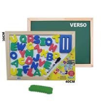 Quadro Magnético Lousa Abc Infantil 3 em 1 + Alfabeto 30X40