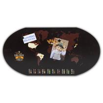 Quadro Magnético Para Fotos Recados Lembretes Mapa Mundi Com 6 Ímãs Decoração Multi Ambientes Para Casa