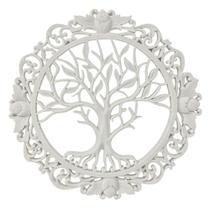 Quadro mandala arvore da vida em po de marmore 37cm