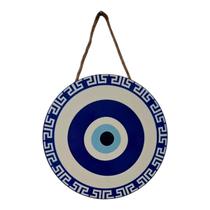 Quadro MANDALA Enfeite de Parede Porcelana Olho Grego AZUL
