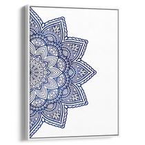 Quadro Mandala - Flor Azul em Elegância Eterna
