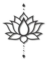 Quadro Mandala Flor De Lotus Decorativa Mdf Vazado Premium